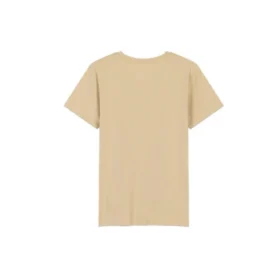 Athleisure Casual Desportivo Malha Gola Redonda Manga Curta Castanho
