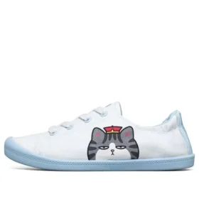 Beach Bingo My Emperor Sleeps All Night Sapatos de lona baixo Branco/Azul