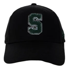 Boné de beisebol com bordado da letra S “Preto Verde”