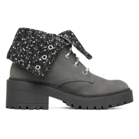 Bota de cano curto Teen Spirit Knit Buzz “Black Charcoal”