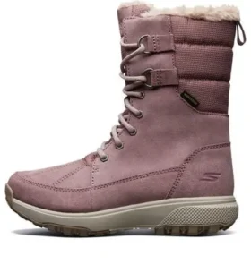 Botas de neve de cano alto para atividades ao ar livre, cor-de-rosa