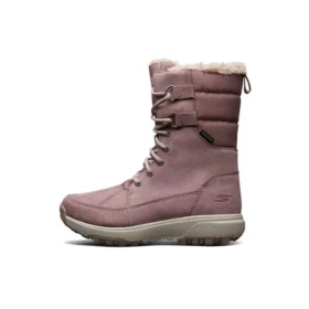 Botas de neve de cano alto para atividades ao ar livre, cor-de-rosa