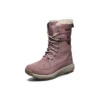 Botas de neve de cano alto para atividades ao ar livre, cor-de-rosa