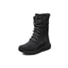 Botas de neve de cano alto para atividades ao ar livre, pretas