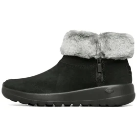 Botas de neve On-the-GO Joy com pele “Preto Branco”