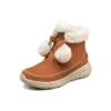 Botas de neve On-the-GO Joy Pompom “Castanho Branco”