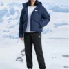 Calças casuais justas com forro polar quente “Preto Branco Azul-marinho”