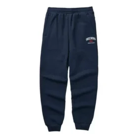 Calças de cintura com forro polar da série Casual Colorida “Navy”