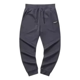Calças de malha com cordão da série casual colorida “Preto”