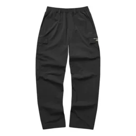 Calças desportivas elásticas de cintura alta com letras estampadas “Preto Verde Azeitona”