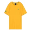 Camisa de manga curta em malha com estampado de letras Skechers para homem, amarela