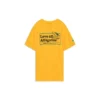 Camisa de manga curta em malha com estampado de letras Skechers para homem, amarela