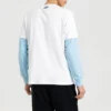 Camisa de manga curta em malha com logótipo em cores contrastantes Skechers para homem, branca