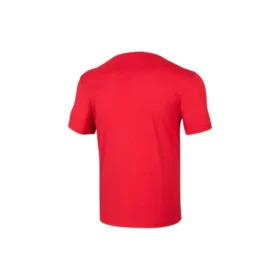 Camisa de treino e corrida Skechers Sport para homem, de malha, manga curta, vermelho-palhaço