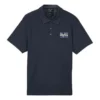 Camisa polo casual com letras “Preto Branco”