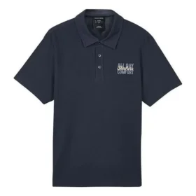 Camisa polo casual com letras “Preto Branco”