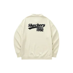 Camisa polo de malha de manga comprida Skechers x Hilarious Monster “Beige Black”