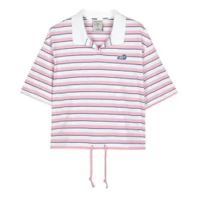 Camisa polo às riscas “Rosa Branco”