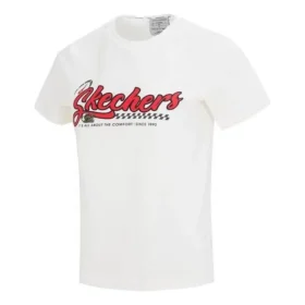 Camiseta casual de manga curta “Branco Vermelho”