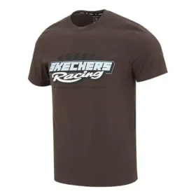 Camiseta casual de manga curta “Castanho Branco”
