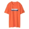 Camiseta de manga curta com estampa Skechers para homem, vermelha
