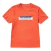 Camiseta de manga curta Skechers com estampa para homem em laranja e vermelho