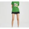 Camiseta de manga curta verde com crossover Sailor Moon SS20