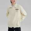 Camisola básica de malha com meio fecho e gola redonda “Preto Branco”