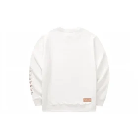Camisola casual de gola redonda “Branco”
