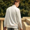 Camisola casual de gola redonda “Branco”