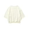 Camisola casual de gola redonda com letras impressas “Beige”