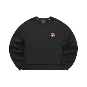 Camisola Casual de Gola Redonda “Preto Vermelho”