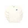 Camisola casual de malha com gola redonda e estampado de letras “Branco”
