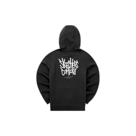 Camisola com capuz com gráfico “Preto Branco”