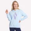 Camisola com capuz floral em losango Camisola com capuz floral em losango