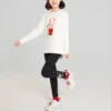 Camisola com gola redonda e estampado da Série CNY “Branco Vermelho”