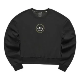 Camisola com gráfico de sorriso “Preto Cinza Roxo”
