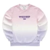 Camisola com letras em gradiente “Purple Pink White”