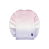 Camisola com letras em gradiente “Purple Pink White”