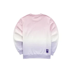Camisola com letras em gradiente “Purple Pink White”