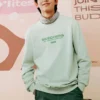 Camisola com letras em gradiente “Verde Branco”