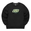 Camisola da marca da série Casual Colorida “Preto Verde”