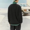 Camisola da marca da série Casual Colorida “Preto Verde”