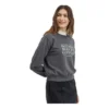 Camisola de gola redonda com letras impressas “Cinza Branco”