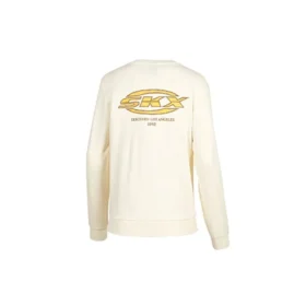 Camisola de gola redonda com logótipo Skechers x SKX “Branco Amarelo”