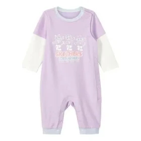 Camisola de malha com letras de desenhos animados “Roxo Branco Azul”