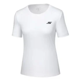 Camisola de malha para corrida de manga curta Branco