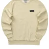 Camisola de manga comprida casual com logótipo impresso “Beige”