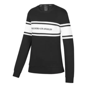 Camisola de manga comprida com letras impressas “Preto Branco”
