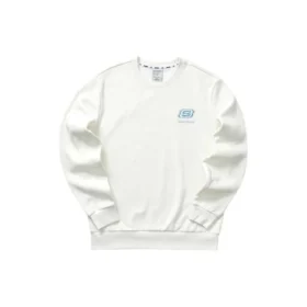 Camisola de manga comprida da marca da série casual colorida “Branco Verde” Camisola de manga comprida da marca da série casual colorida “Branco Verde”